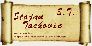Stojan Tacković vizit kartica